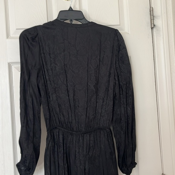 NWT $455 The Kooples LONG BLACK SNAKESKIN JACQUARD DRESS size 3 - Picture 12 of 17